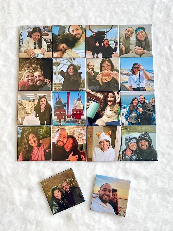 Premium Custom Photo Magnets – 5×5 cm (Set of 6 / 9 / 12 / 18)